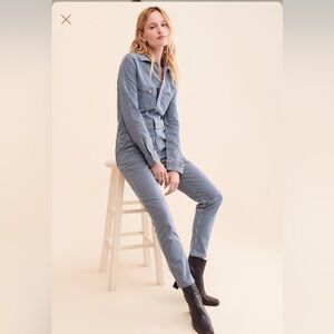 Striped fitted unionalls by Lee